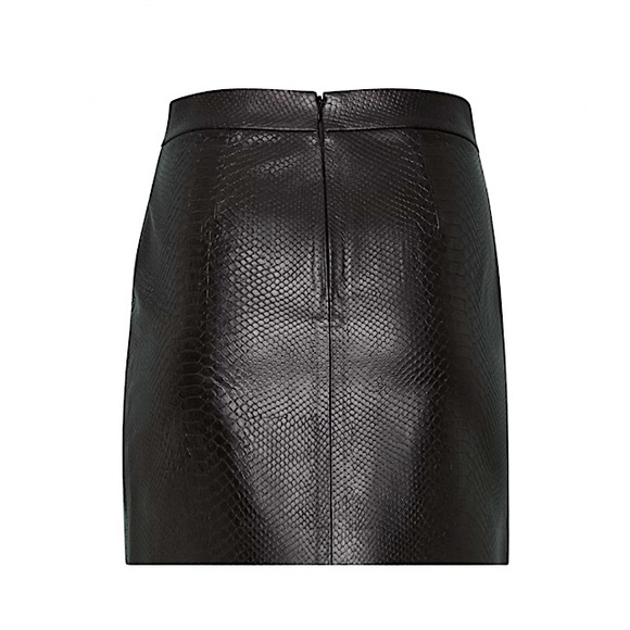 Aritzia Wilfred New Patio Leather Mini Skirt High Waisted Vegan Cocktail Python - Picture 4 of 15